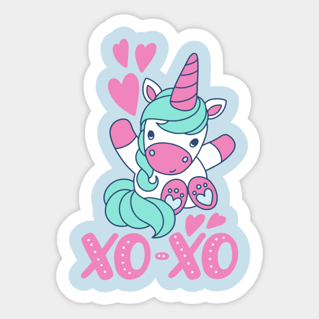 Xo-xo Unicorn Sticker by Mashmuh